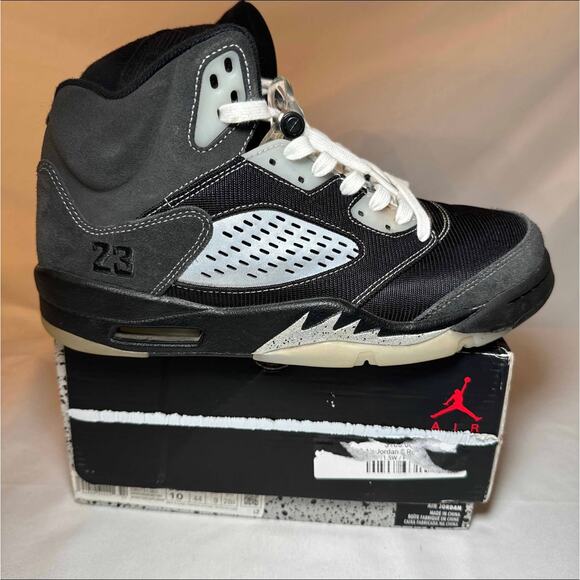 Size 10 - Nike Air Jordan 5 Retro Anthracite Men's Shoes Ships Now - Picture 1 of 11